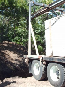 Septic tank on Beam truck