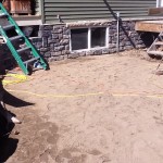 patio sand before pavers are laid