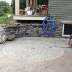 patio pavers showing circle feature